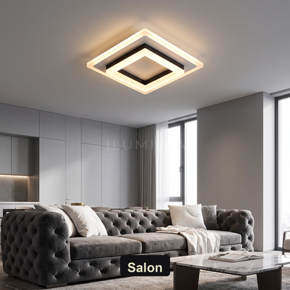 Plafon LED kwadratowy czarny | Boraoro – salon