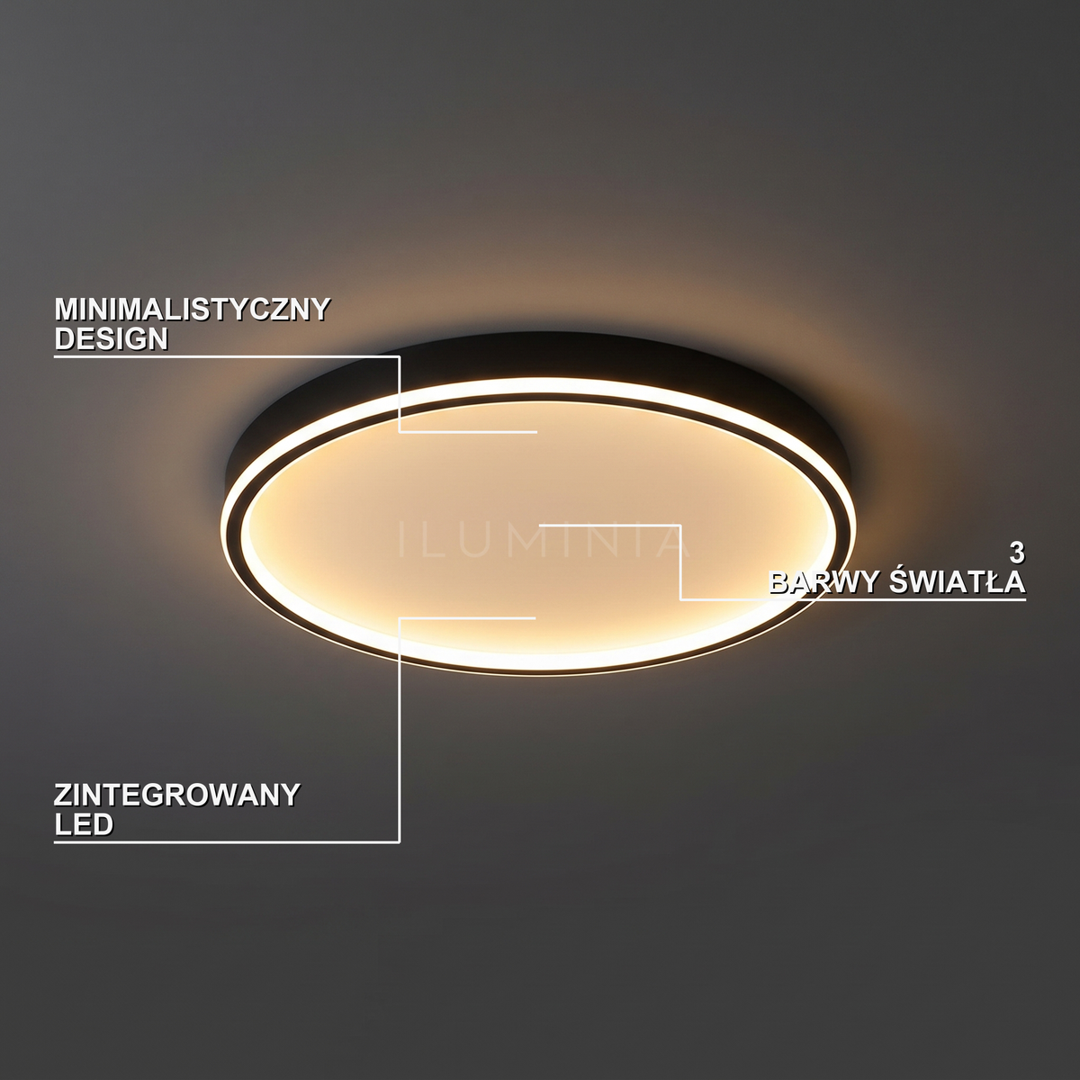 Plafon LED okrągły | LUNARA