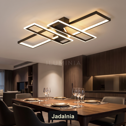 Plafon LED sufitowy prostokątny | Auresa – jadalnia