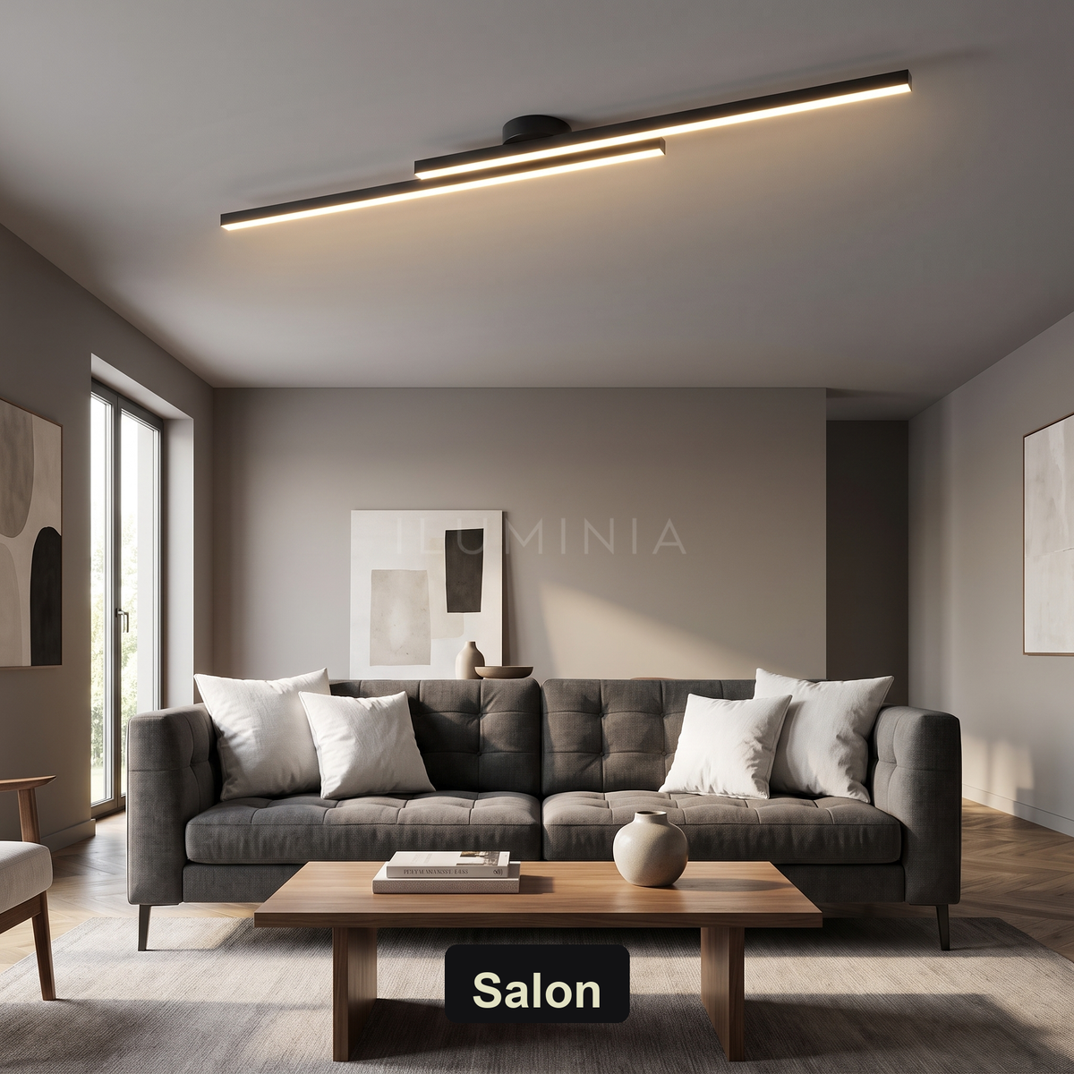 Plafon liniowy | Rosella – salon