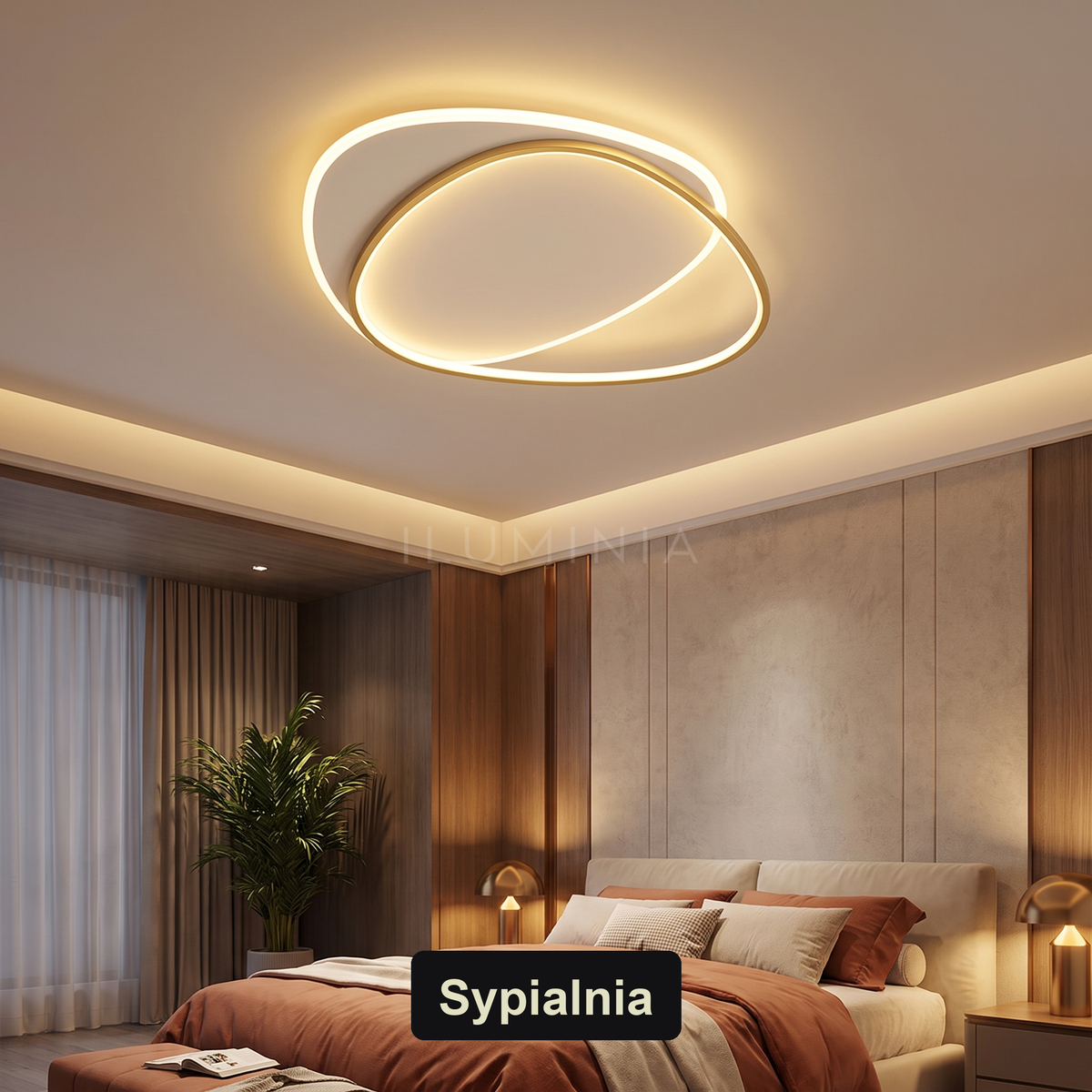 Plafon owalny | Corena – sypialnia