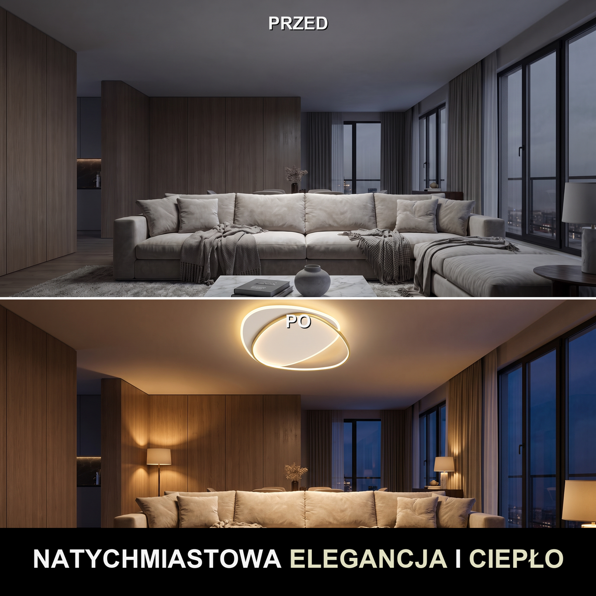 Plafon owalny | Corena – przed i po