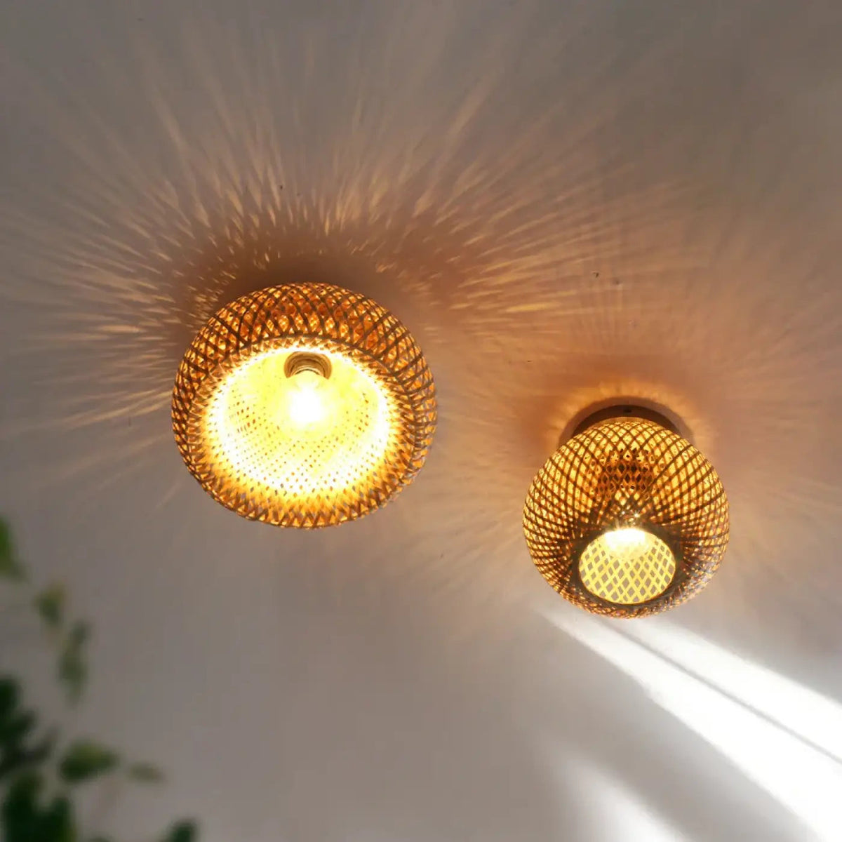 Plafon rattan – ujęcie 2