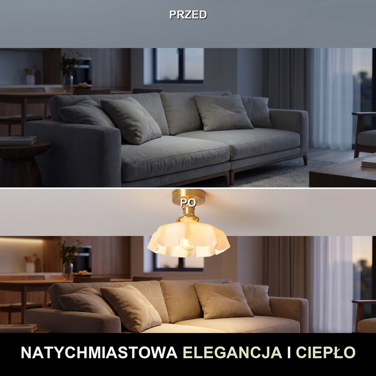 Plafon retro vintage | Savese – przed i po