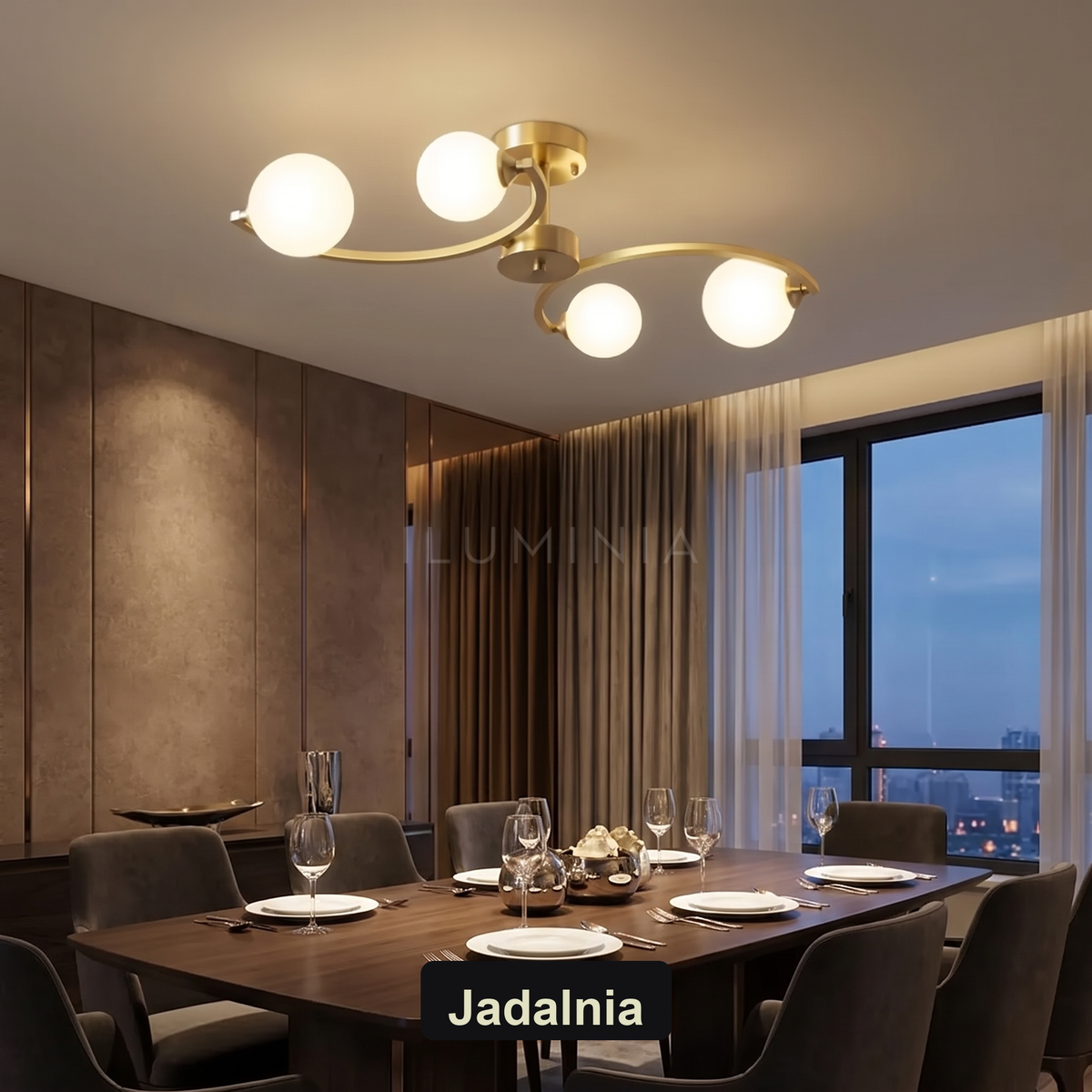 Plafon srebrne kule | Vinora – jadalnia