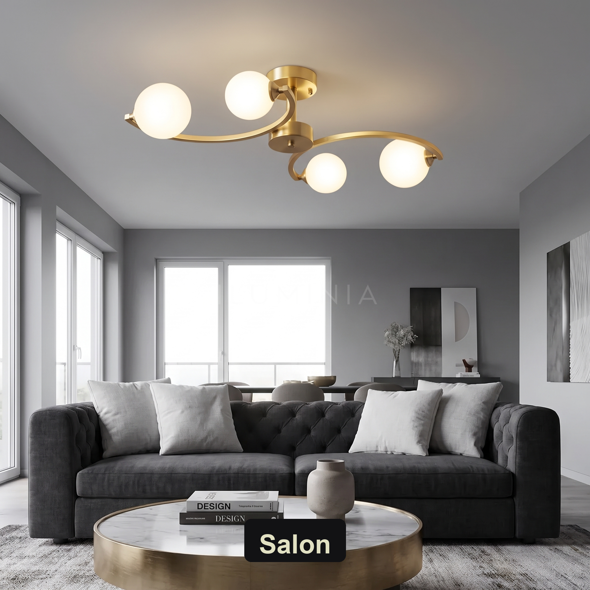 Plafon srebrne kule | Vinora – salon