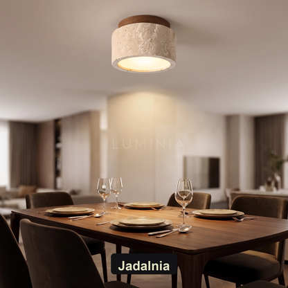 Plafon sufitowy drewniany | Galese – jadalnia
