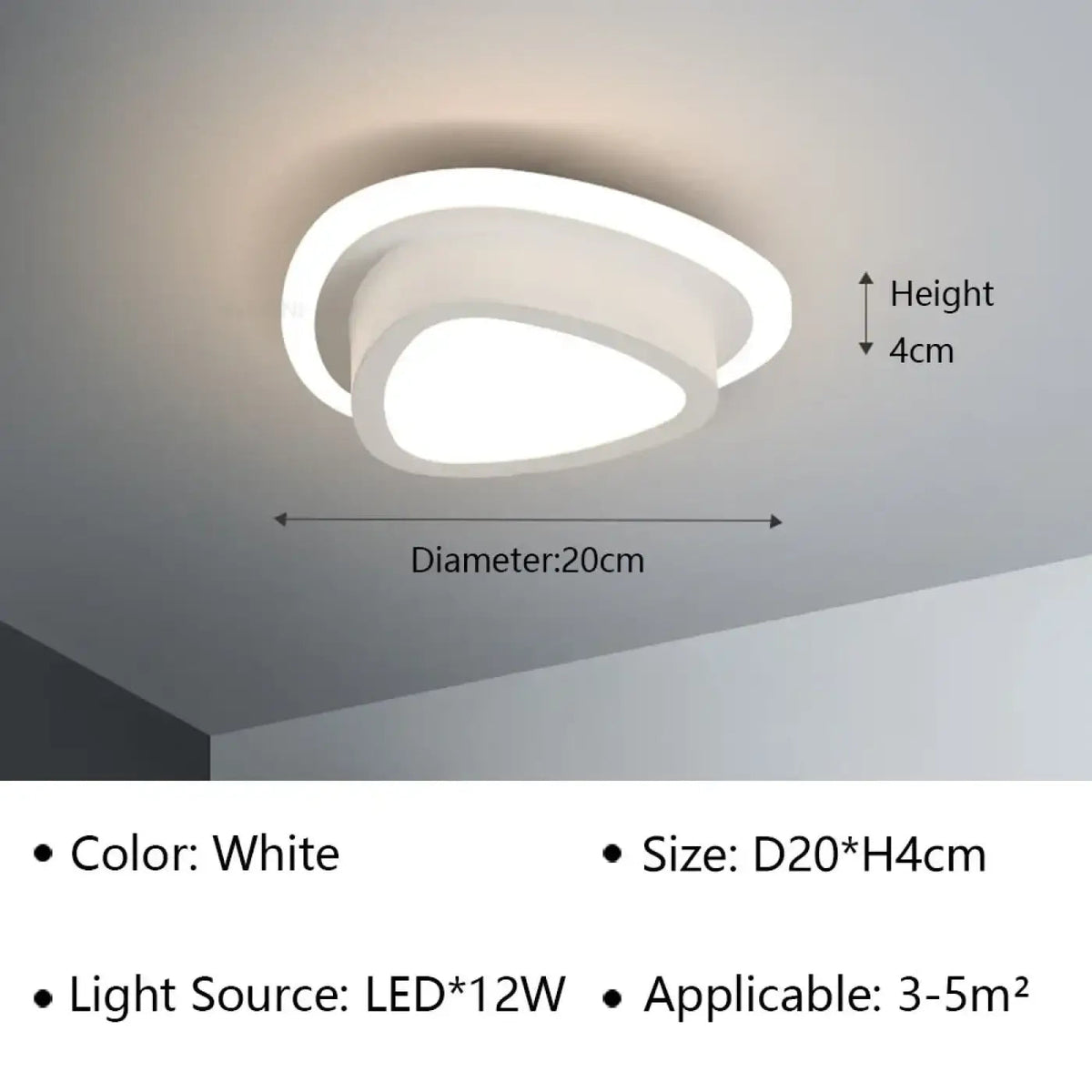 Plafon sufitowy LED czarny – ujęcie 2
