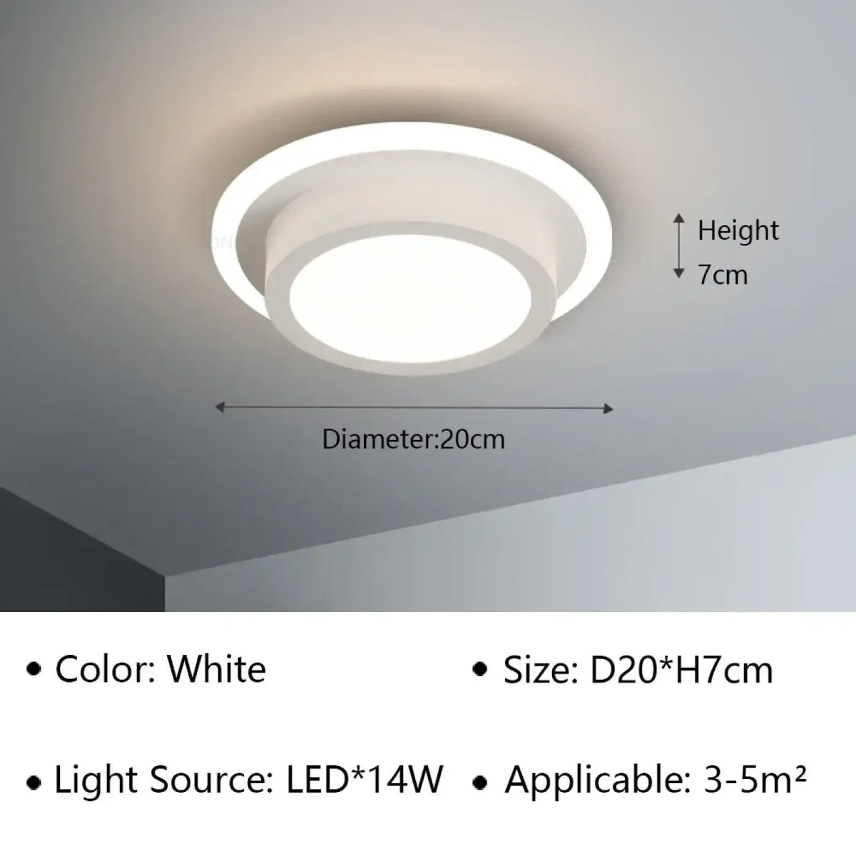 Plafon sufitowy LED czarny – ujęcie 3