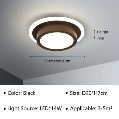 Plafon sufitowy LED czarny – ujęcie 4