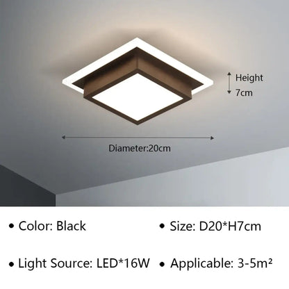Plafon sufitowy LED czarny w nowoczesnym stylu