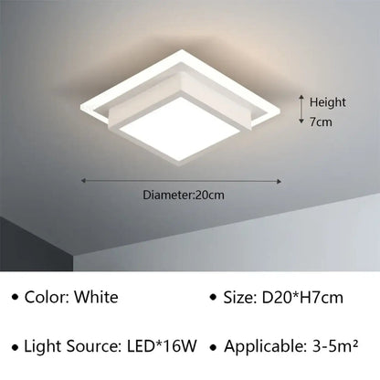 Plafon sufitowy LED czarny z akrylu
