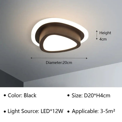 Plafon sufitowy LED czarny z metalu