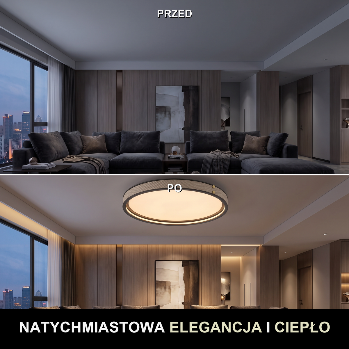 Plafon sufitowy LED do salonu | Galano