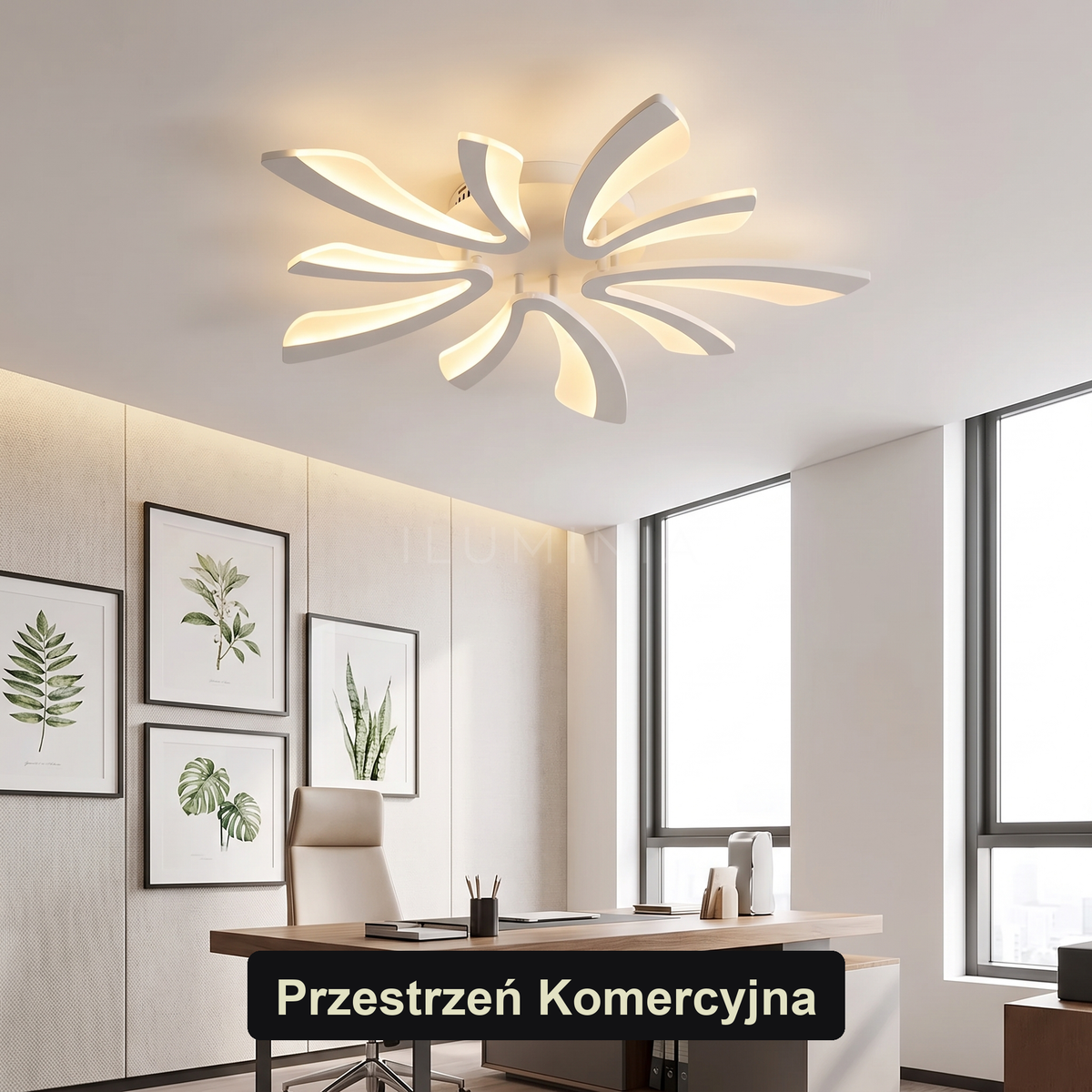 Plafon sufitowy mosiądz | Stelana – przestrzeń komercyjna