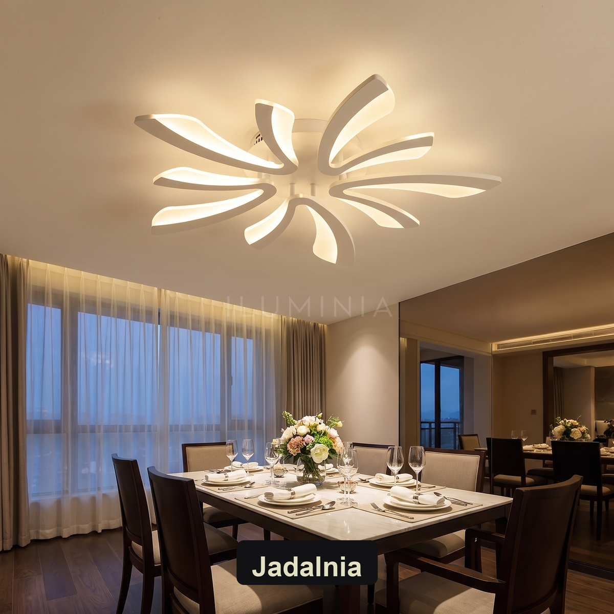 Plafon sufitowy mosiądz | Stelana – jadalnia