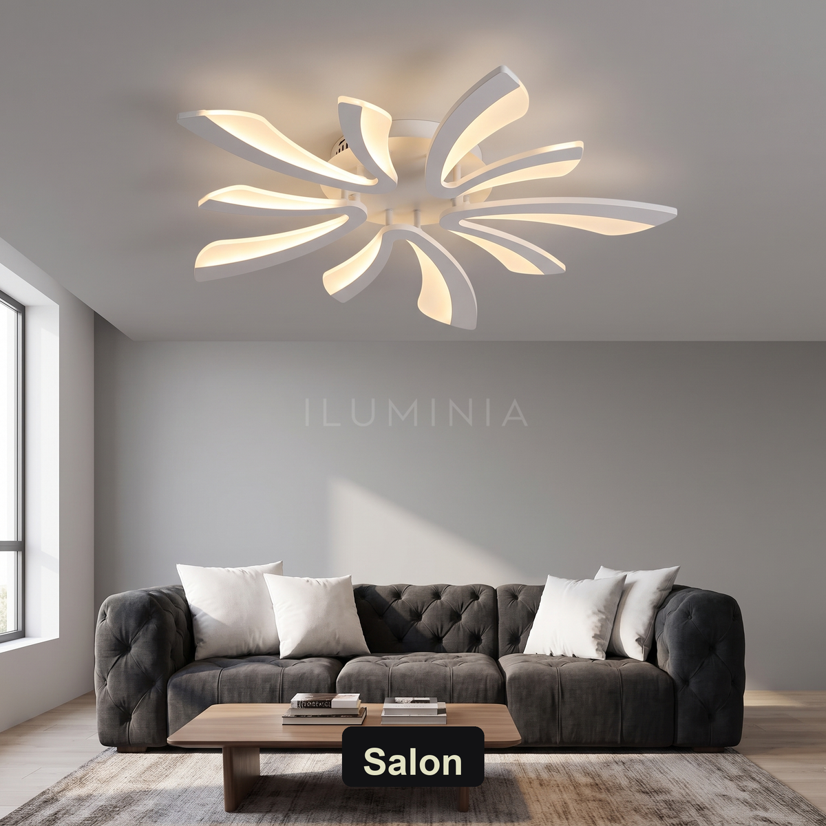 Plafon sufitowy mosiądz | Stelana – salon
