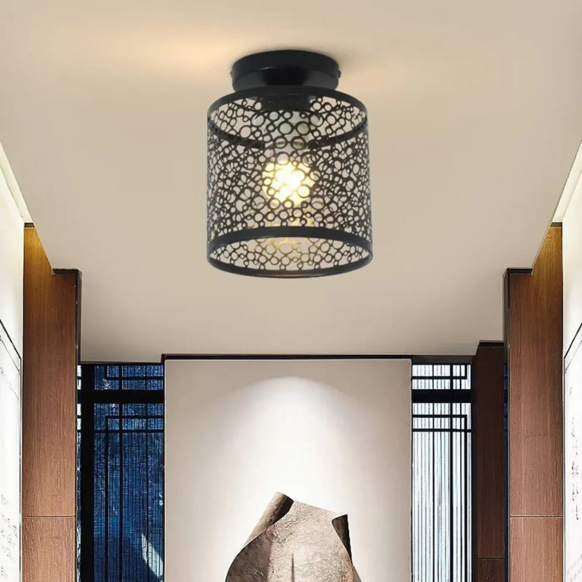 Plafon sufitowy na korytarz w stylu art déco