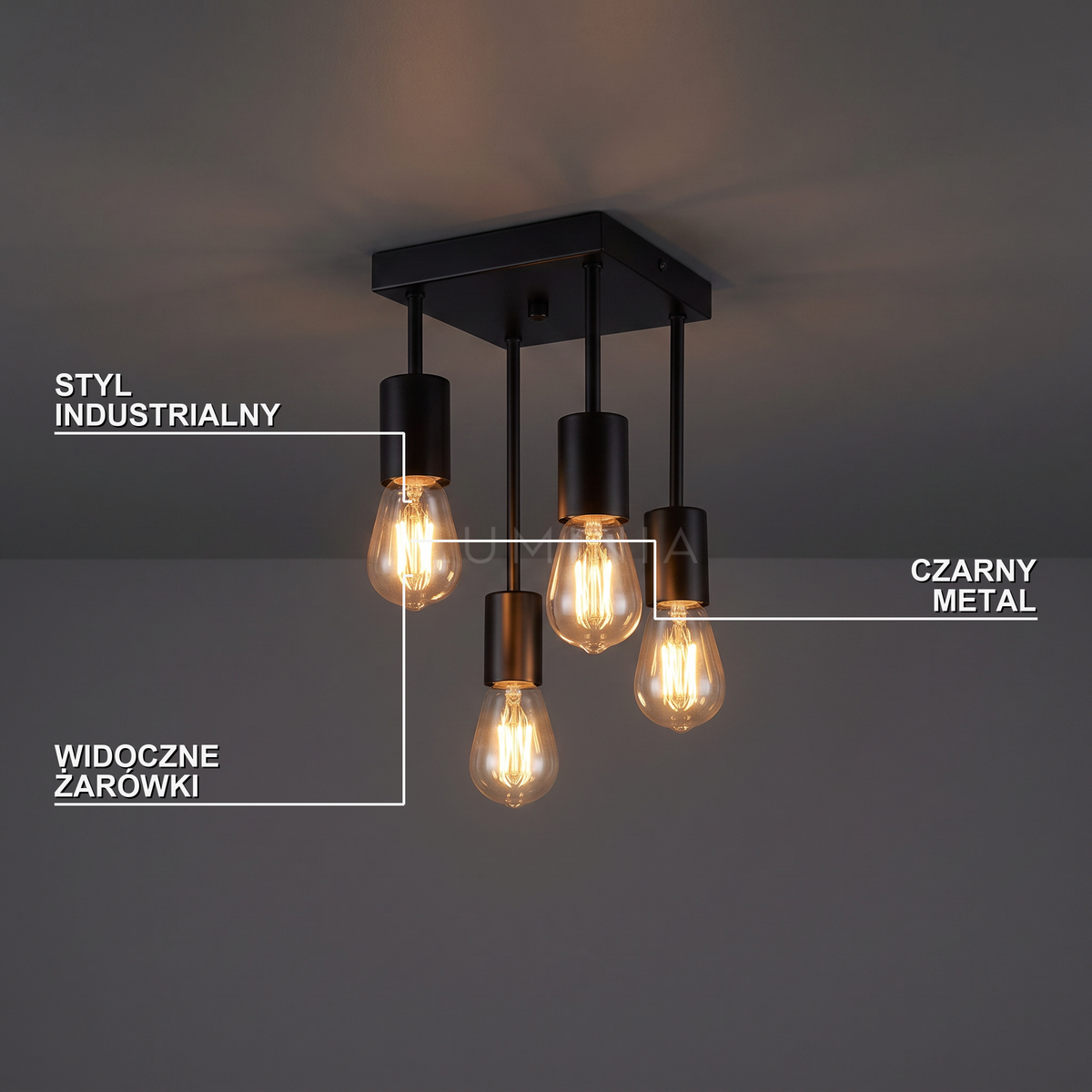 Plafon w stylu industrialnym | Brillale