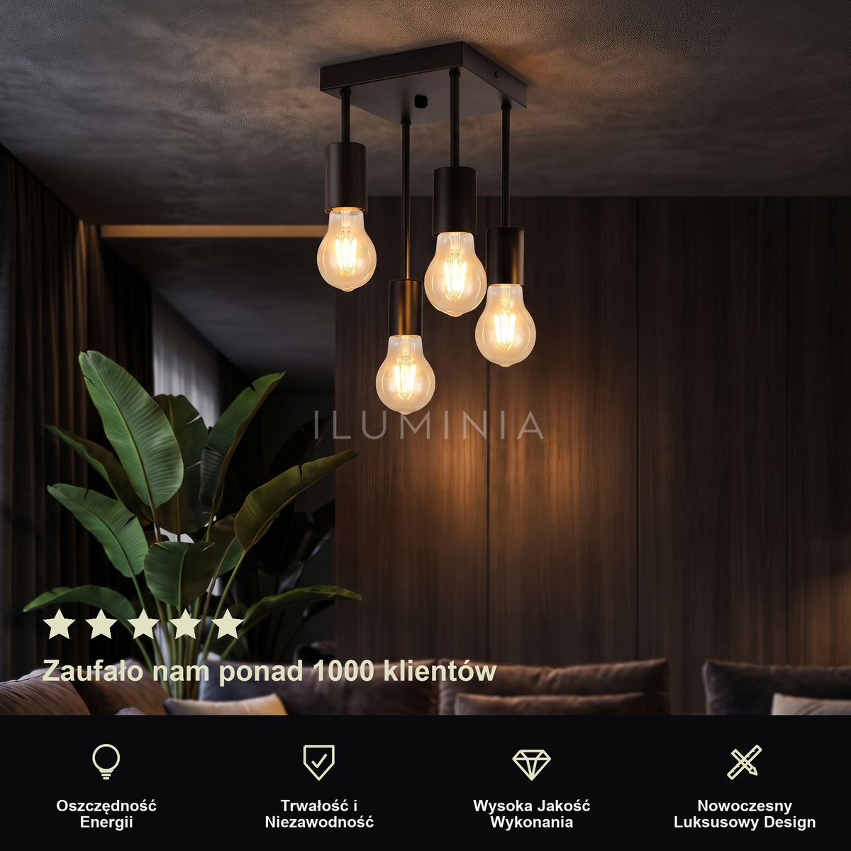Plafon w stylu industrialnym | Brillale