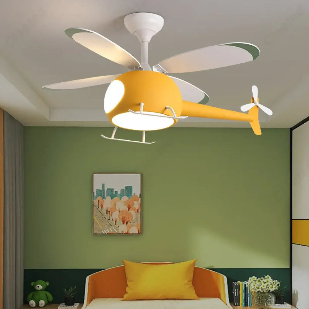 Plafon helikopter z wentylatorem dla dzieci – ujęcie 3