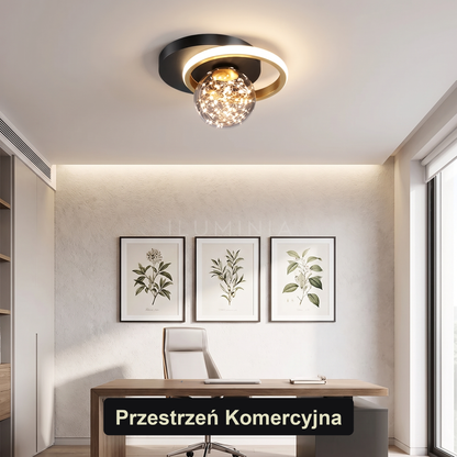 Plafon złoty z kryształkami | Orlaro