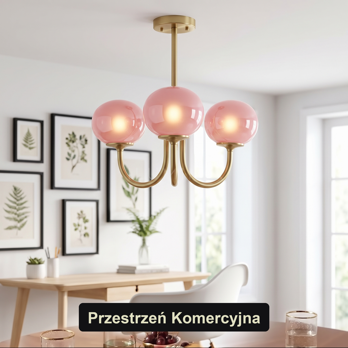 Różowy żyrandol dla dziewczynki | Verdana