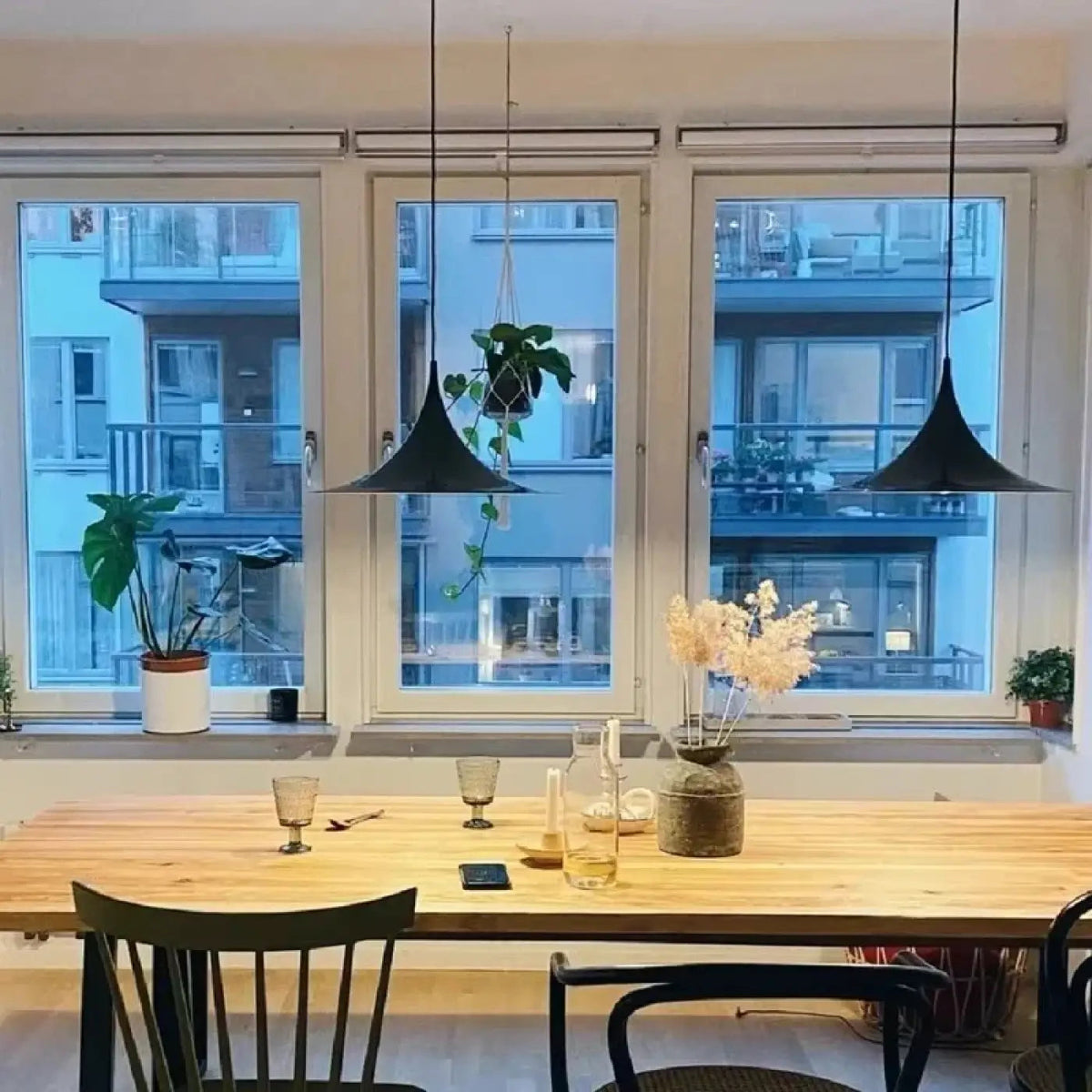 Lampa wisząca mosiężna stożek | Ricenna