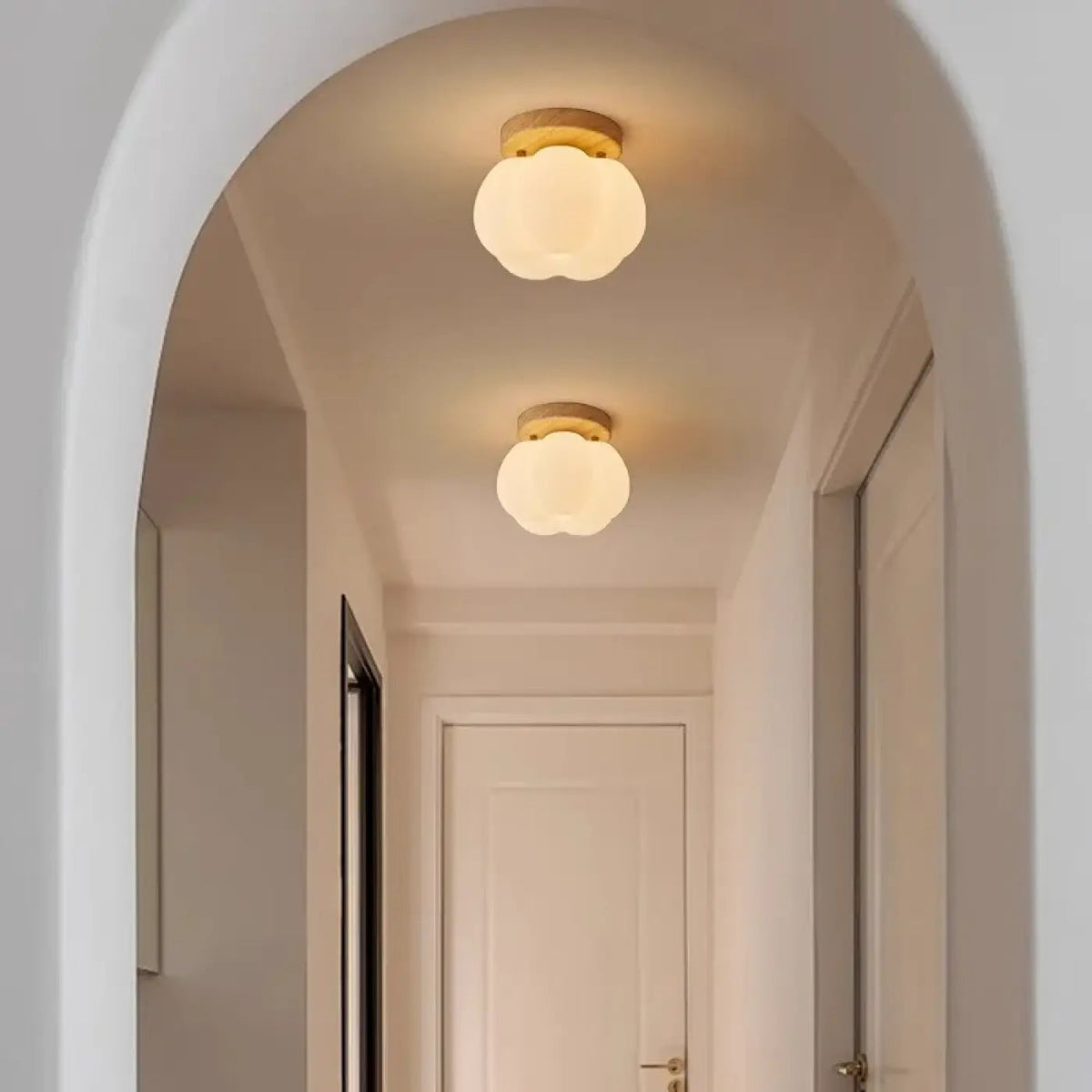 Szklany plafon do salonu w stylu art déco