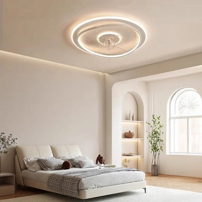 Plafon LED z ukrytym wentylatorem do sypialni