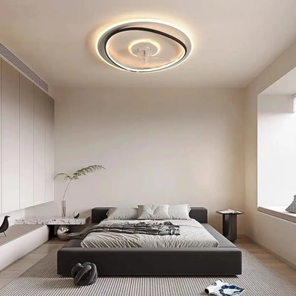 Plafon LED z ukrytym wentylatorem w nowoczesnym stylu