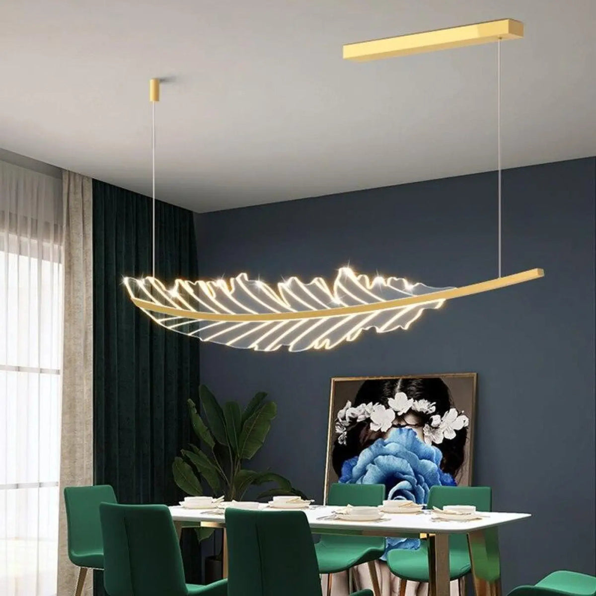 Złota lampa wisząca do łazienki | Vinita