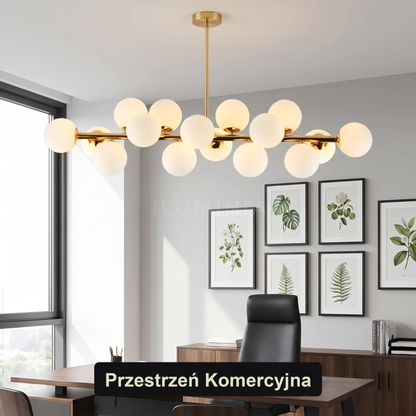 Żyrandol białe kule | Amarenza – przestrzeń komercyjna