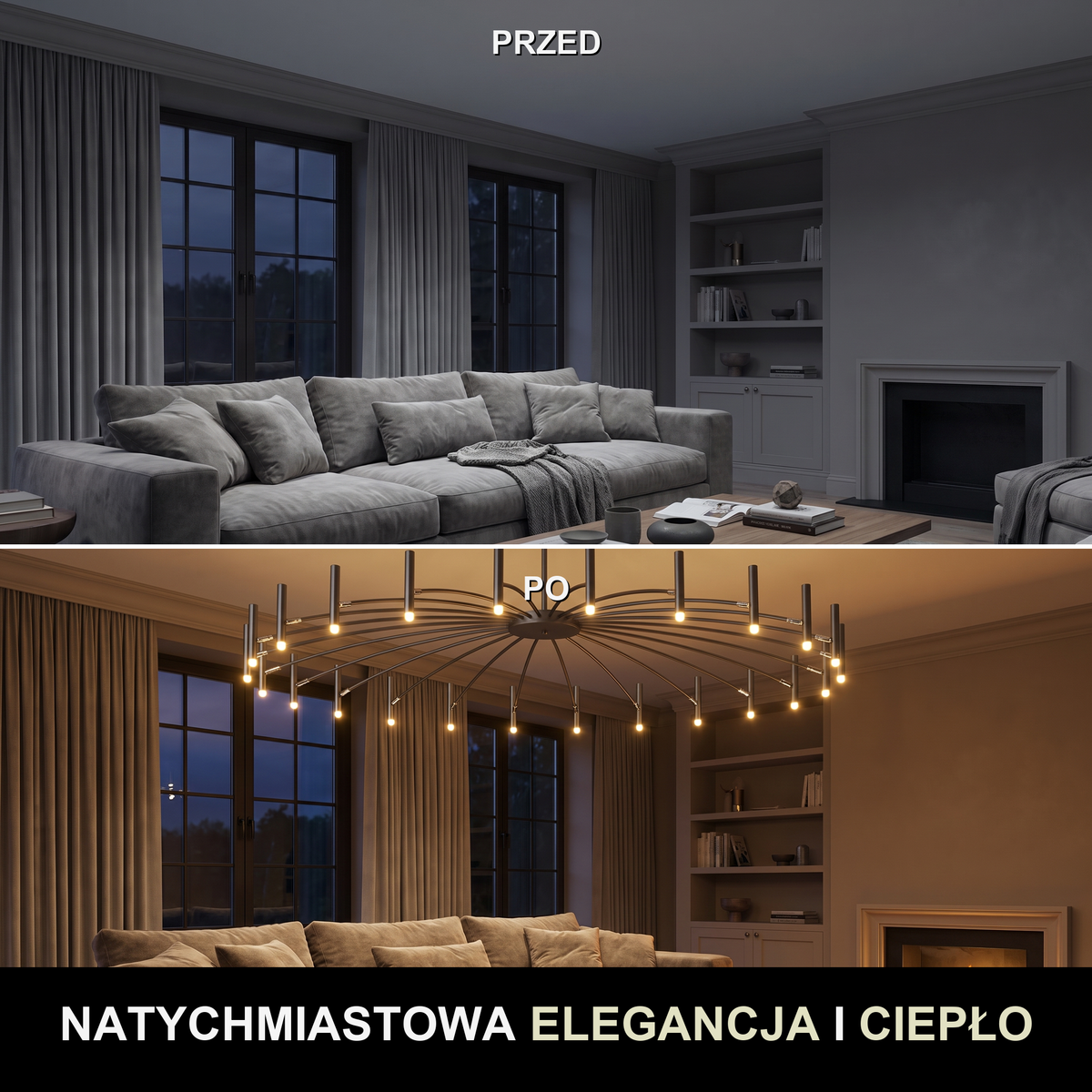 Żyrandol chandelier | Opelola – przed i po