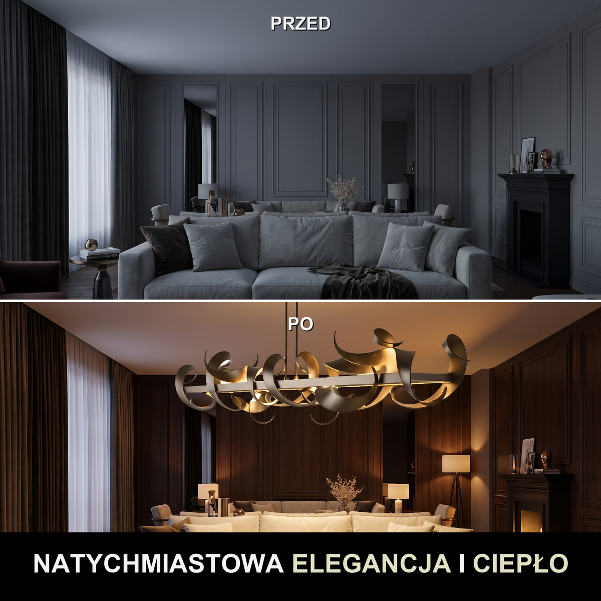 Żyrandol do kuchni glamour | Fabrosa