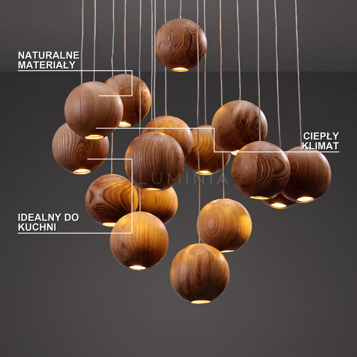 Żyrandol do kuchni wiszący | Serafina