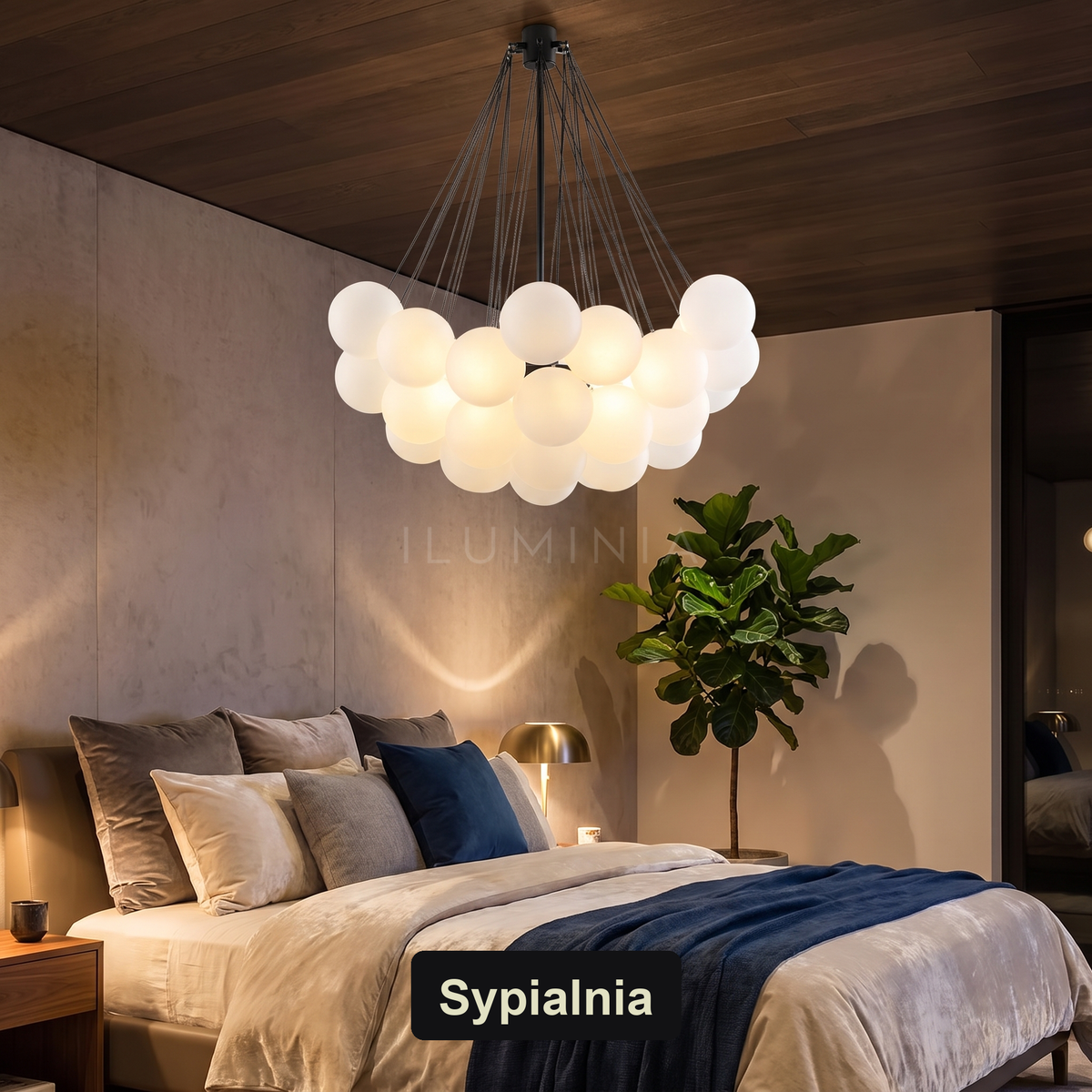 Żyrandol do sypialni kule | Opelara