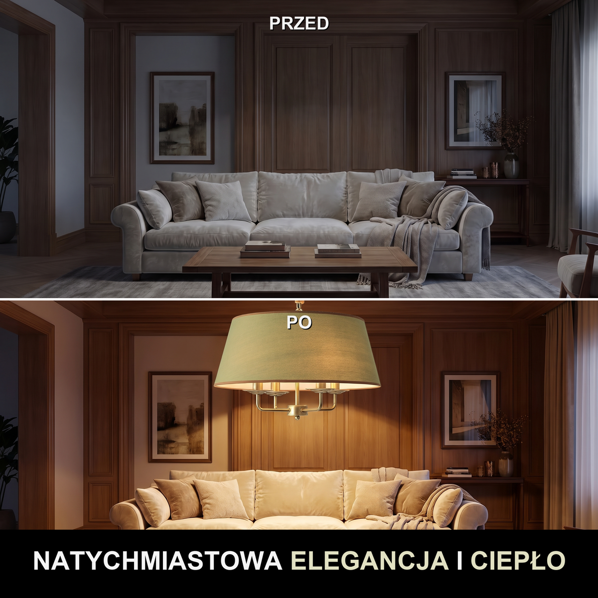 Żyrandol do sypialni zielony | Dolelia