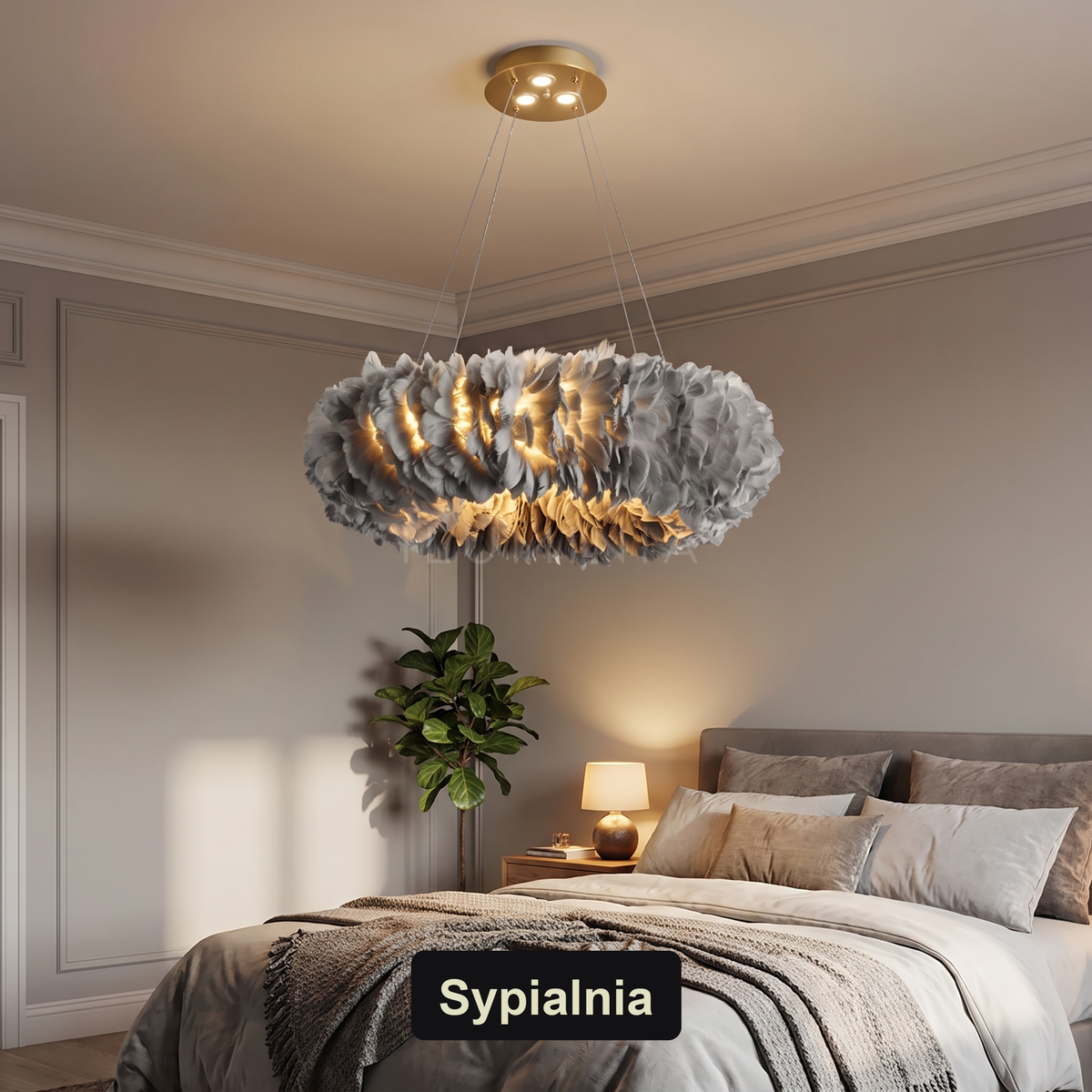 Żyrandol do szarego salonu | Amarosa – sypialnia