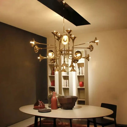 Żyrandol glamour czarny do salonu