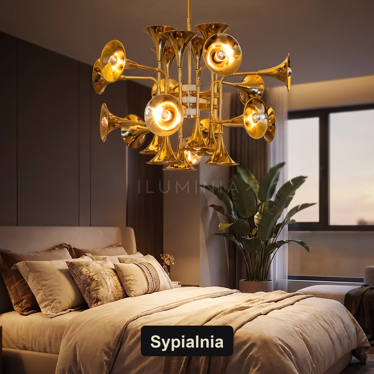 Żyrandol glamour czarny | Colmilla