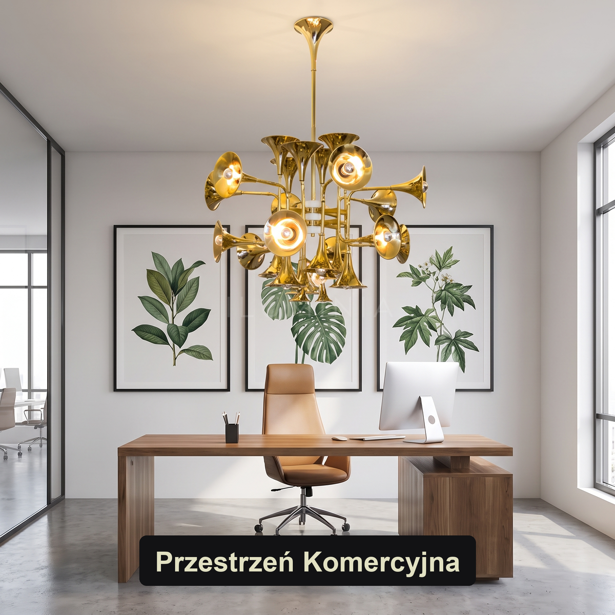Żyrandol glamour czarny | Colmilla