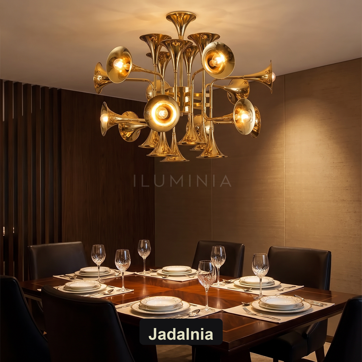 Żyrandol glamour czarny | Colmilla