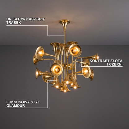 Żyrandol glamour czarny | Colmilla