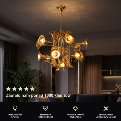 Żyrandol glamour czarny | Colmilla