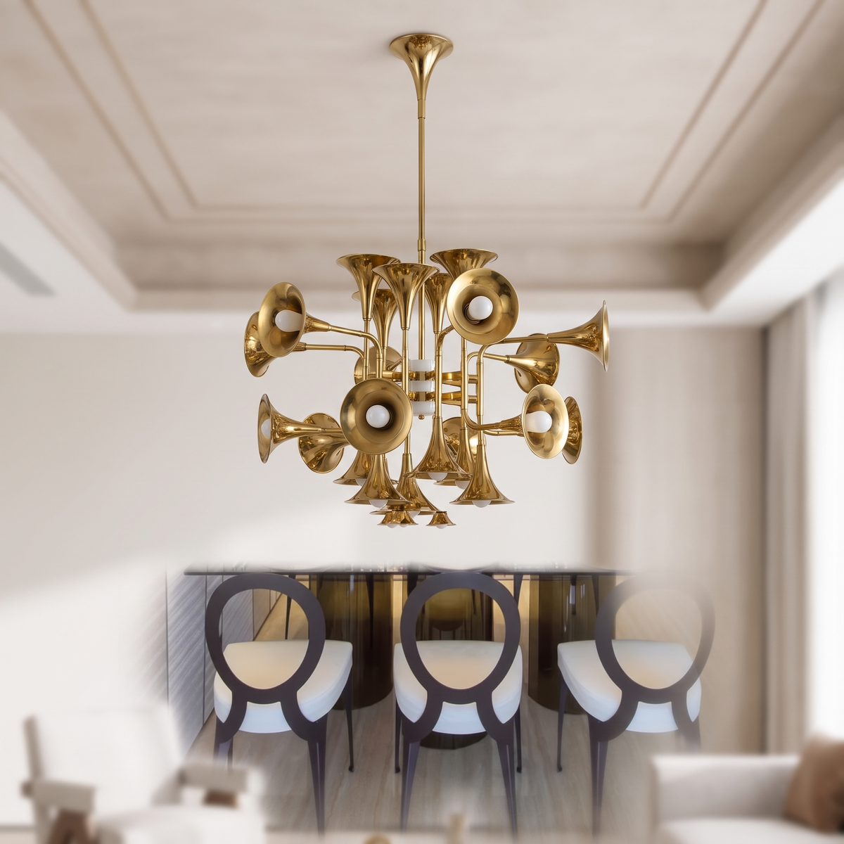 Żyrandol glamour czarny | Colmilla