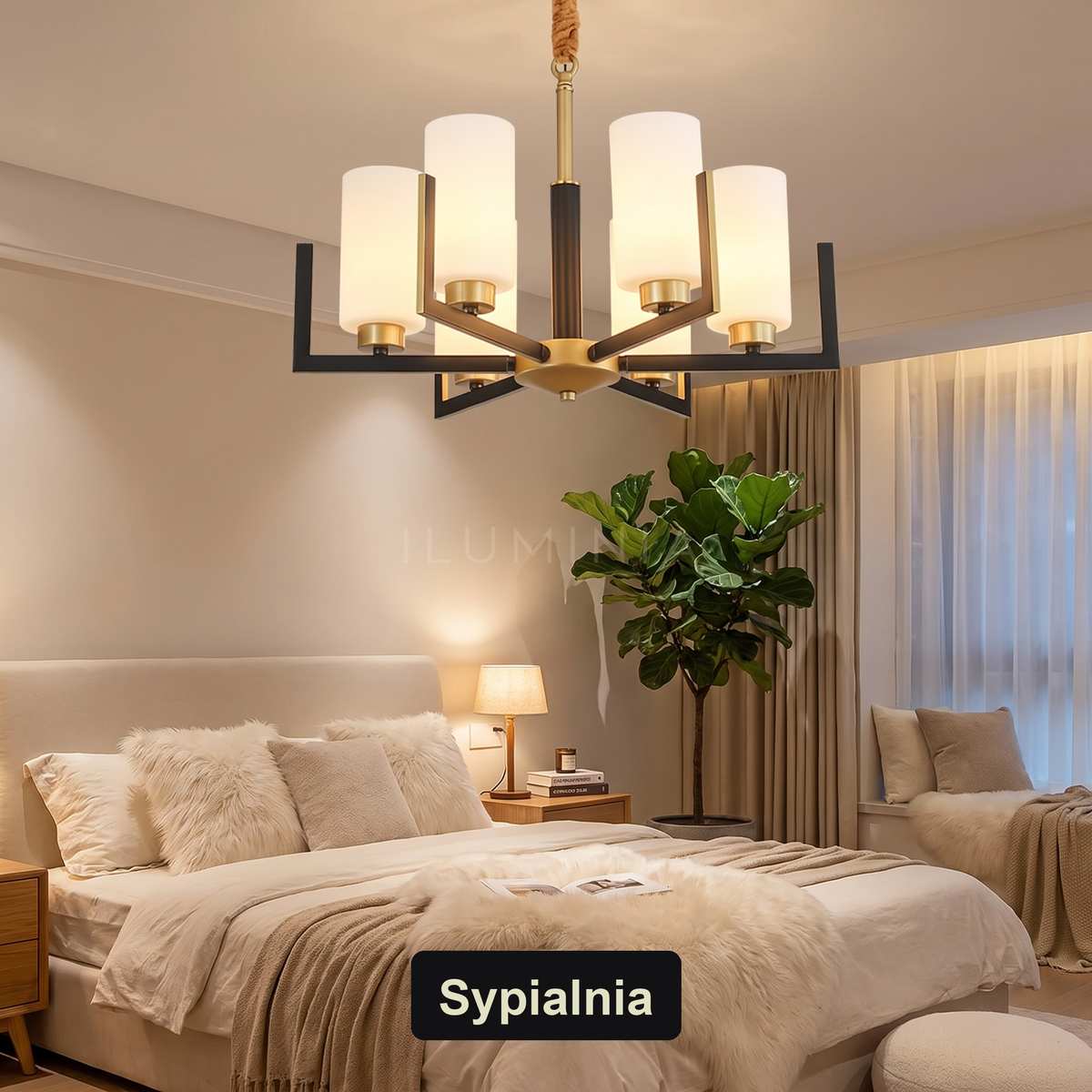 Żyrandol glamour srebrny | Ricora
