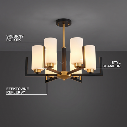 Żyrandol glamour srebrny | Ricora