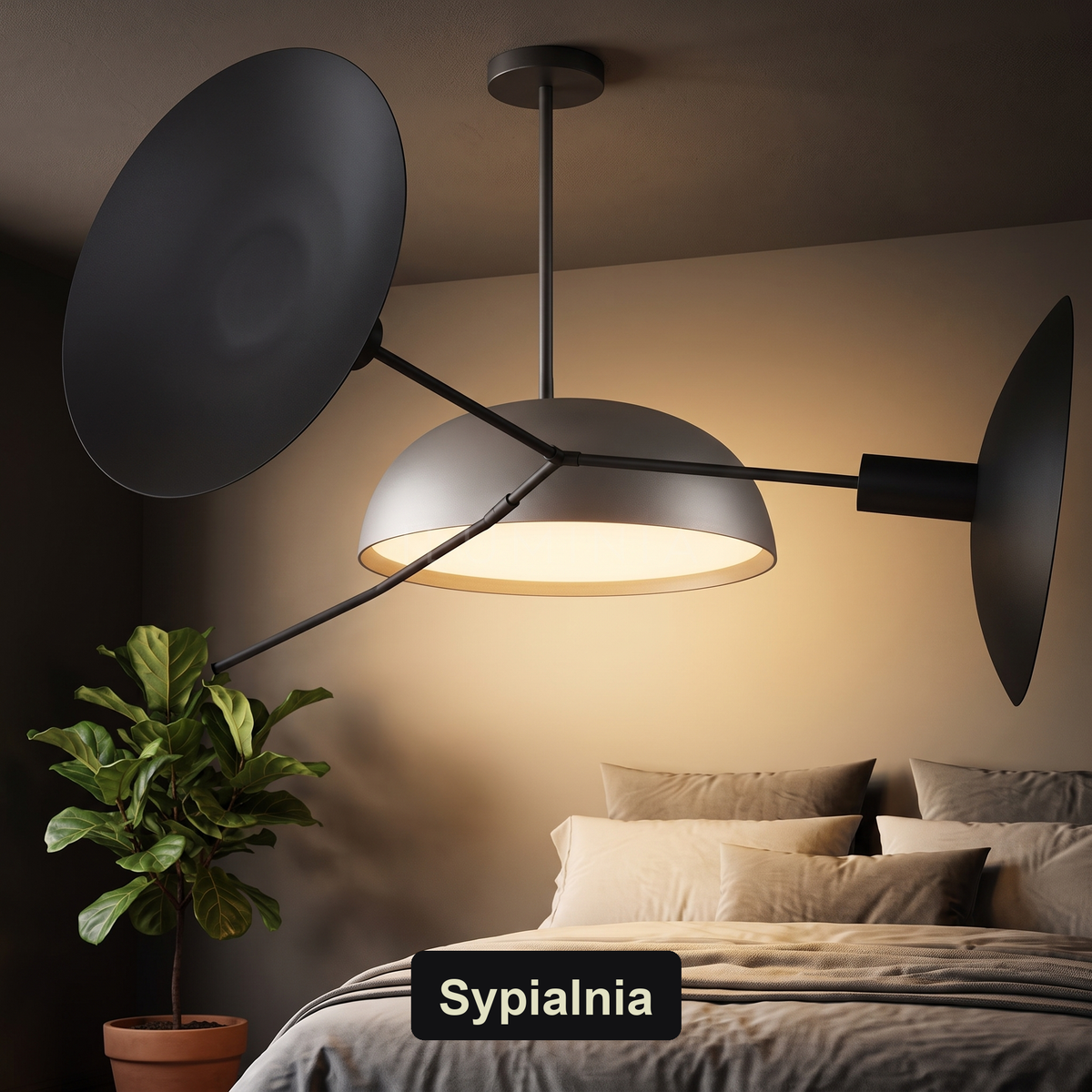 Żyrandol industrialny czarny | Celetta