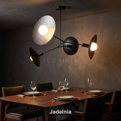 Żyrandol industrialny czarny | Celetta